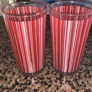 FG Indonesia Red Striped Drinking Tumblers